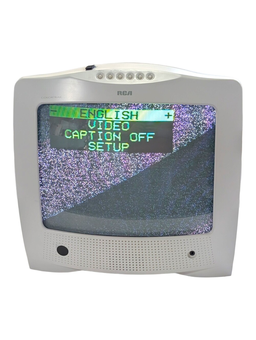 RCA ColorTrak E13334WH 13" White CRT TV Retro Gaming No Remote